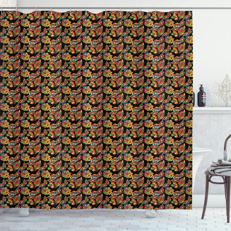 Exotic Autumn Garden Shower Curtain