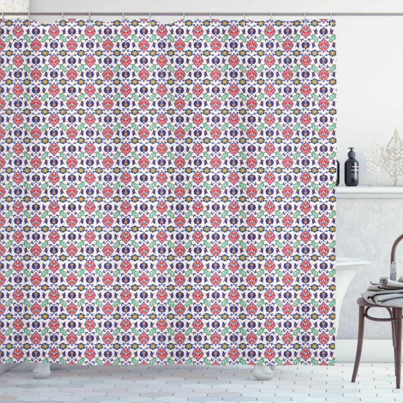 Timeless Eastern Motifs Shower Curtain