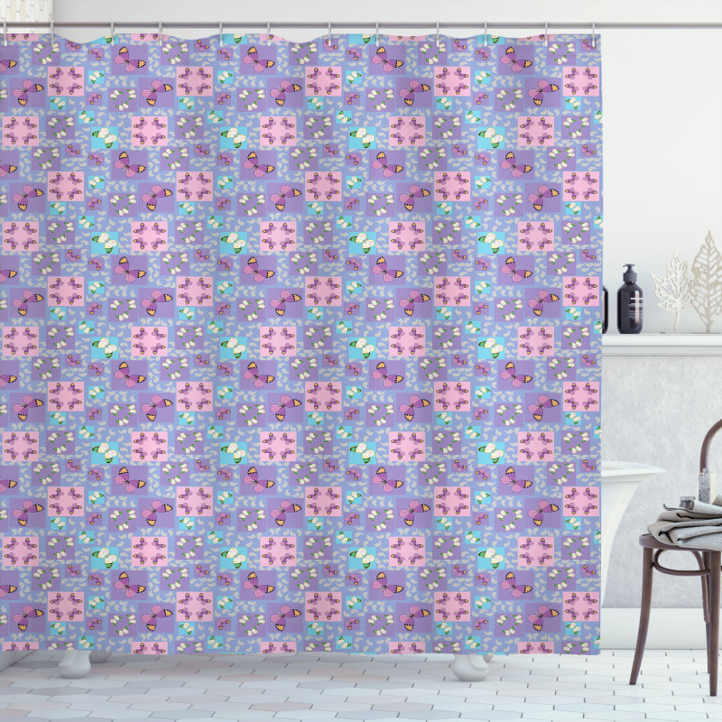 Springtime Geometric Shower Curtain