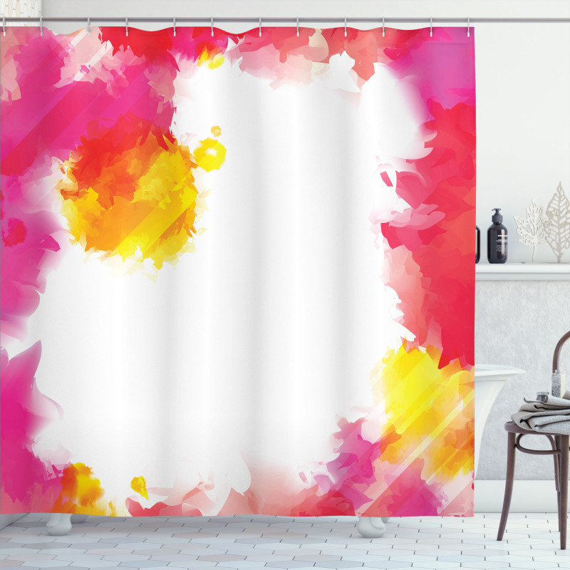 Paint Splashes Art Shower Curtain