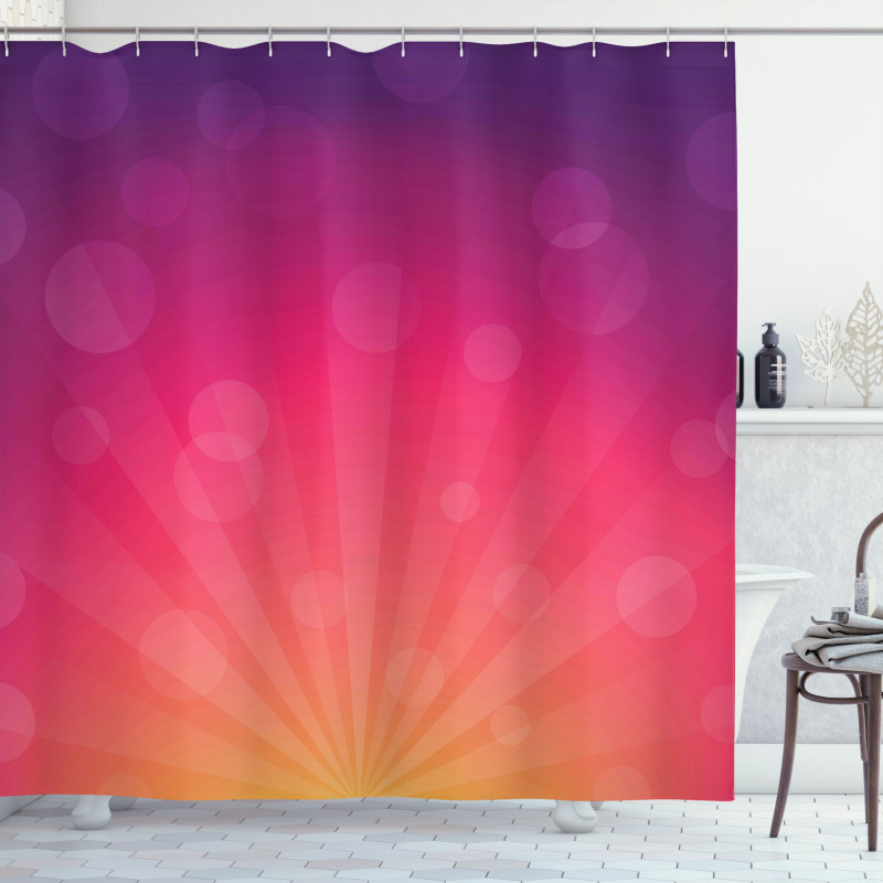 Ombre Circles Shower Curtain
