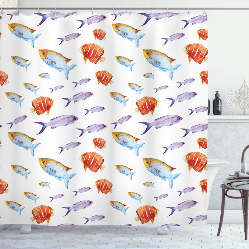 Goldfish and Mackerel Shower Curtain