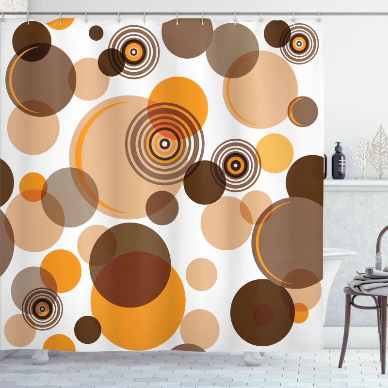 Chaotic Spots Rings Shower Curtain