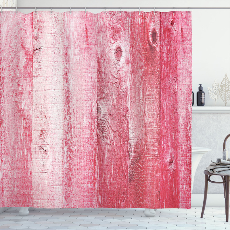 Distressed Wood Shower Curtain