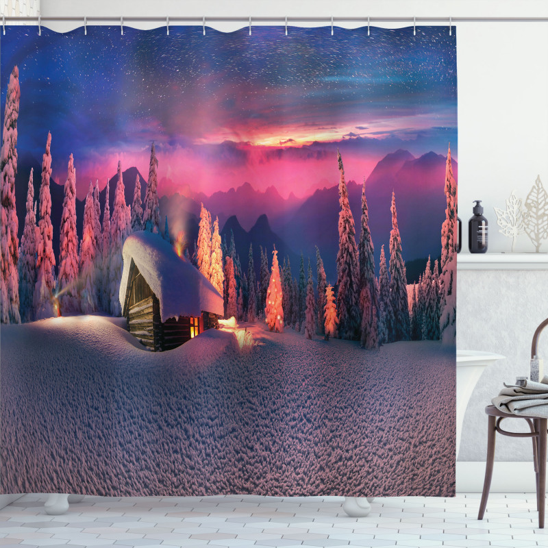 Wild Alpine Scene Shower Curtain