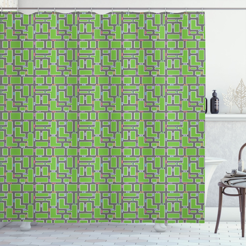 Cars on Roads Shower Curtain