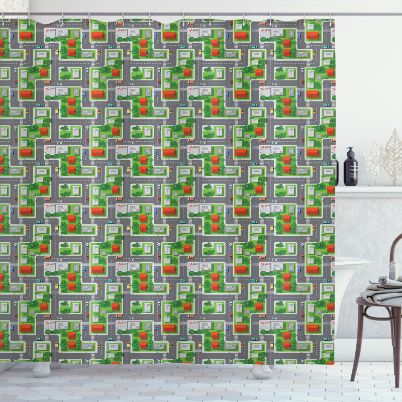 Houses Gardens Shower Curtain