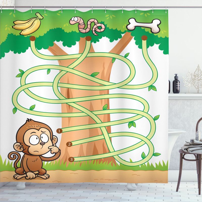 Curious Monkey Shower Curtain