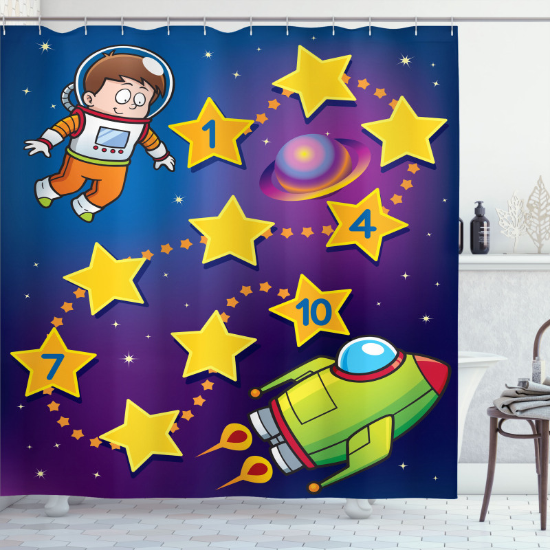 Space Astronaut Shower Curtain