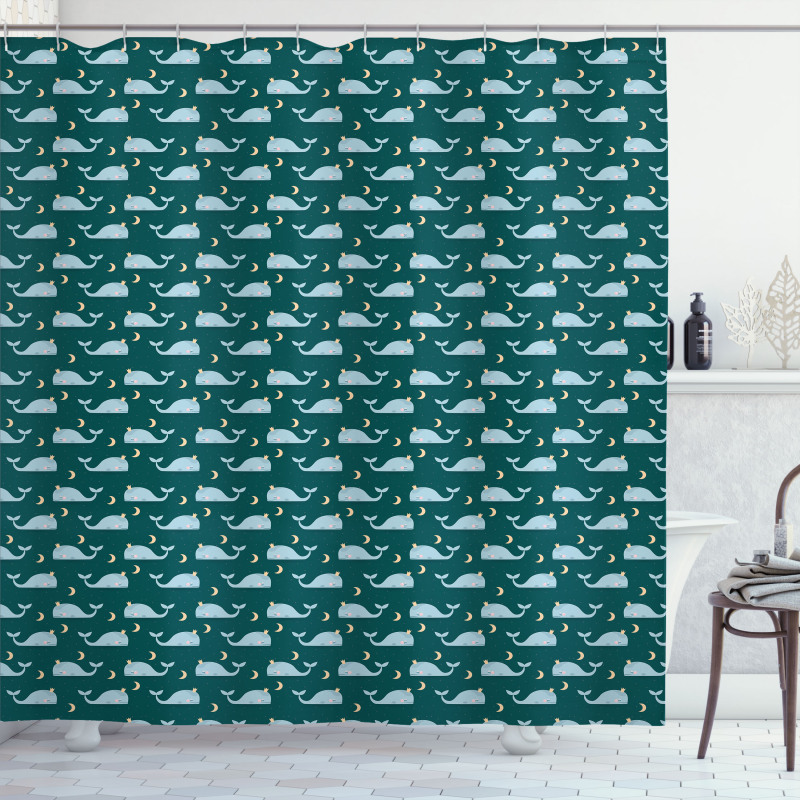 Kings of the Ocean Asleep Shower Curtain