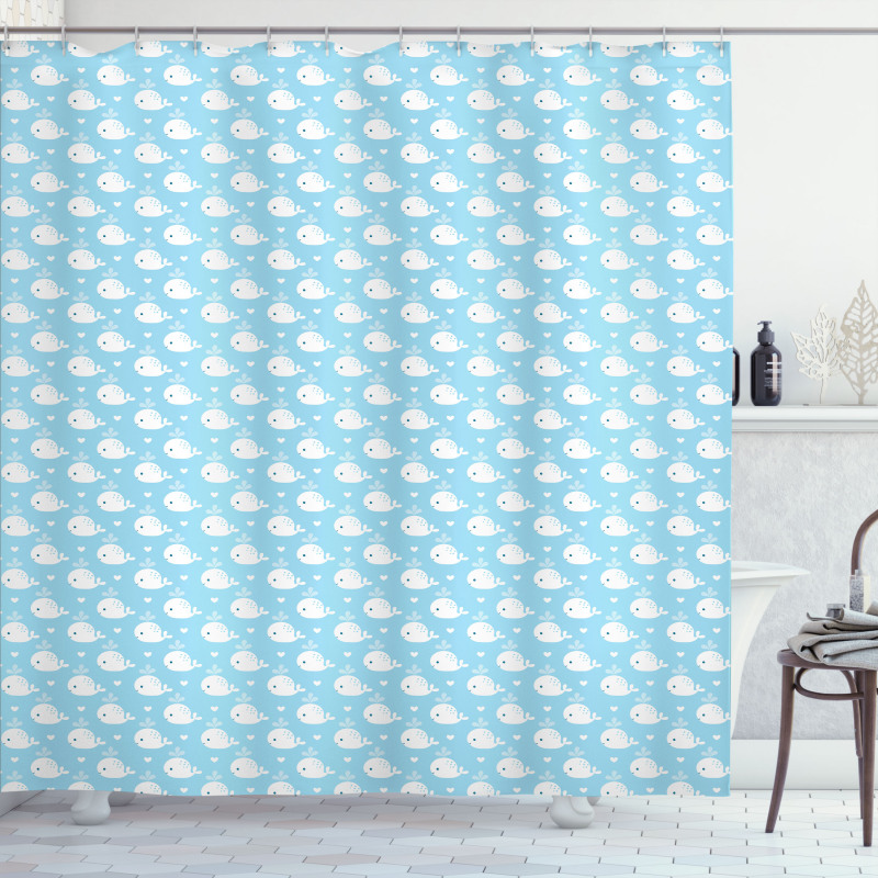 Blue Baby Shower Design Shower Curtain