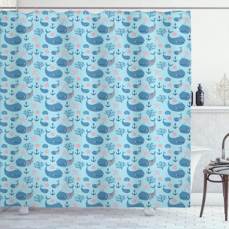 Happy Underwater Life Shower Curtain