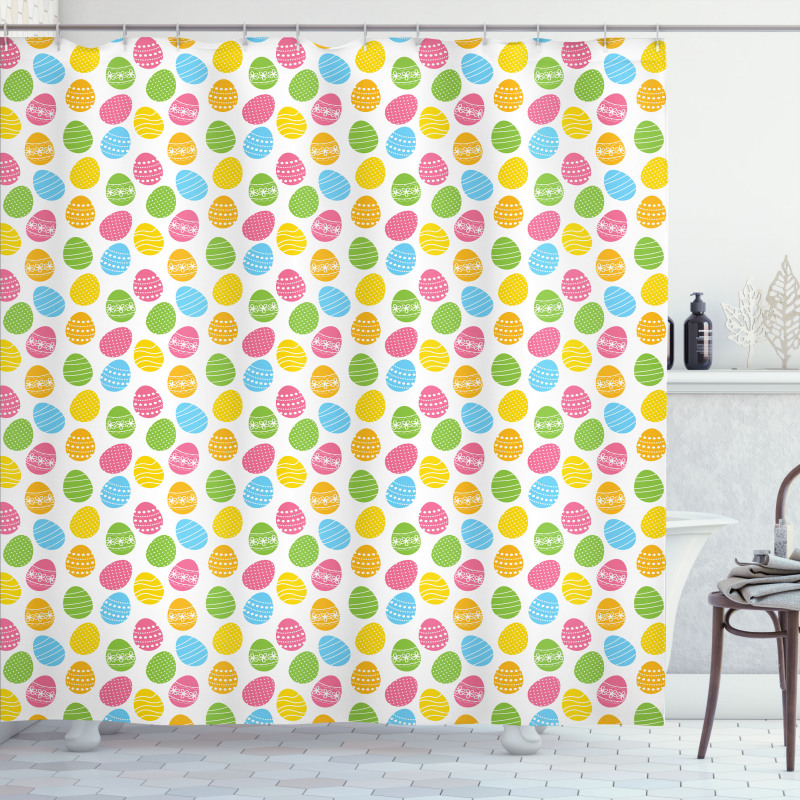 Greeting Spring Holiday Shower Curtain