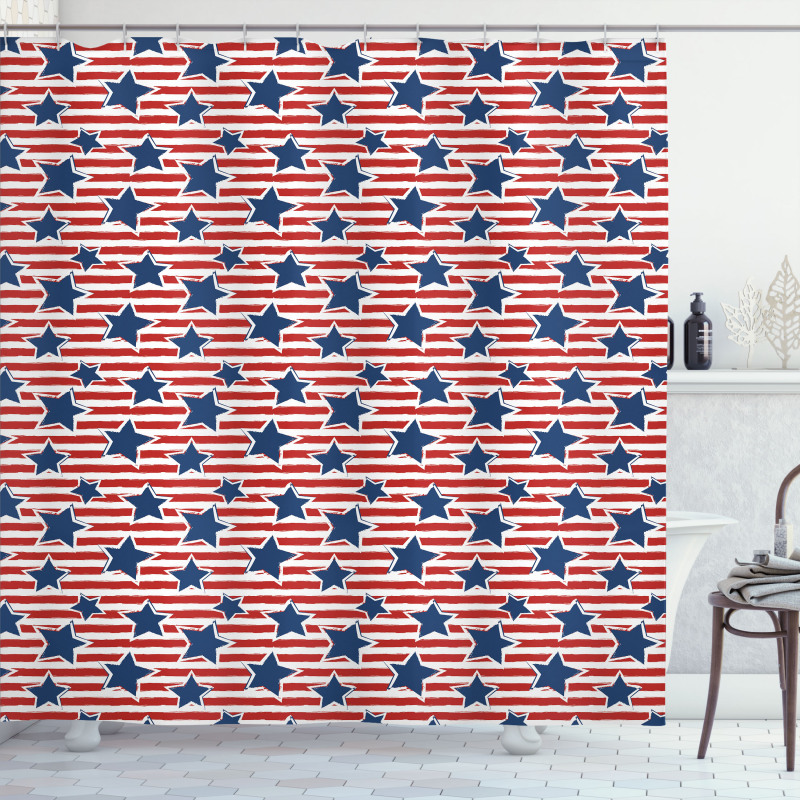 American Glory Design Shower Curtain