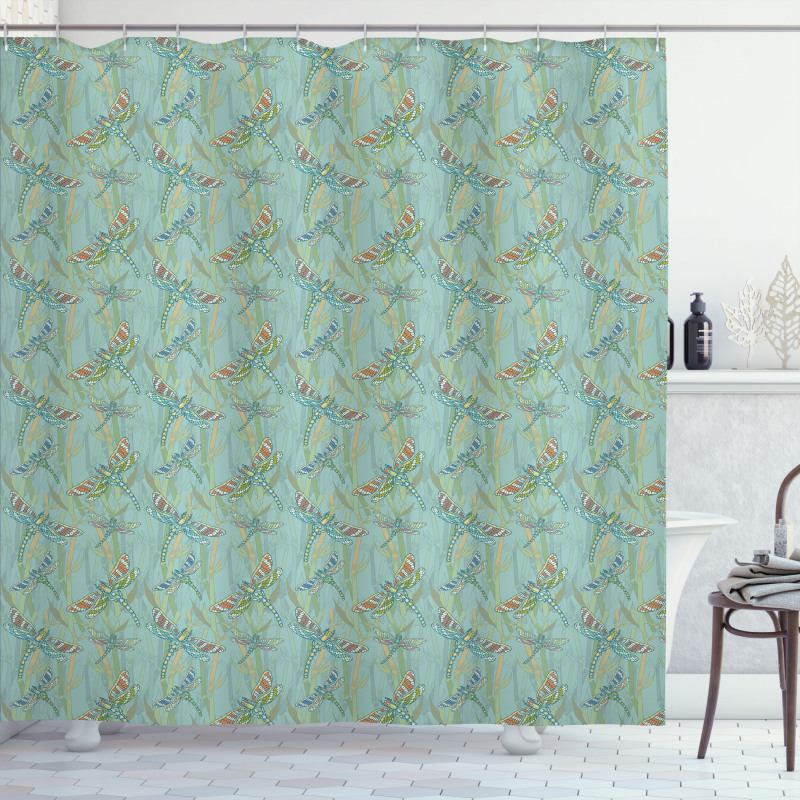 Vintage Lake Picture Shower Curtain