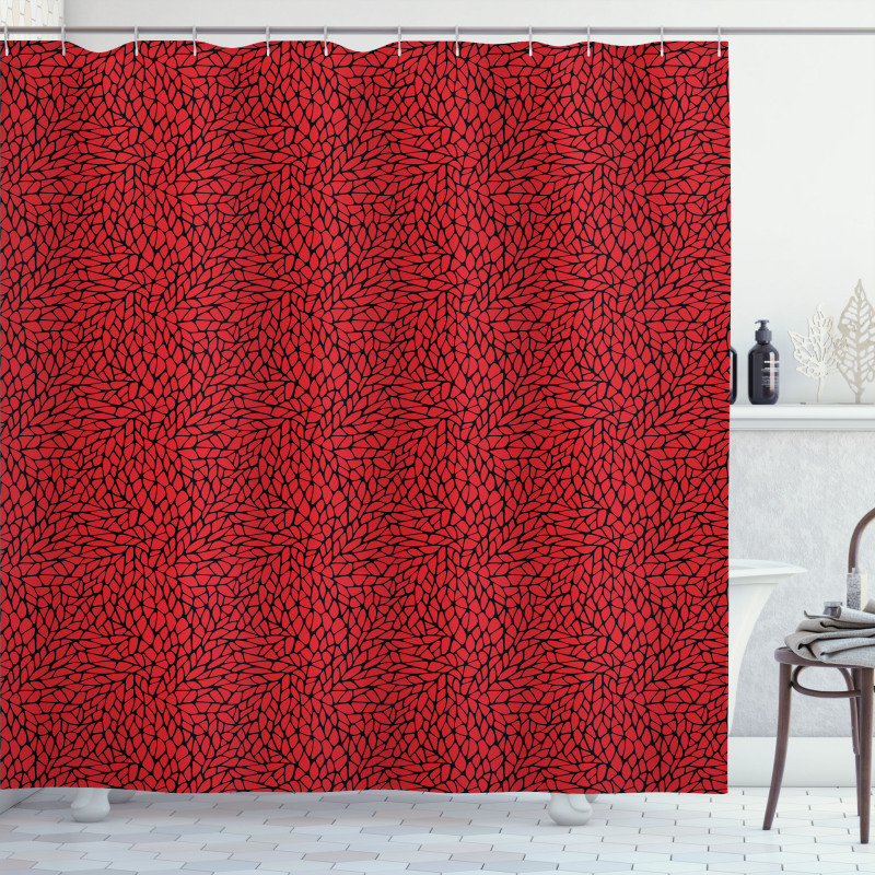 Abstract Grid Shower Curtain