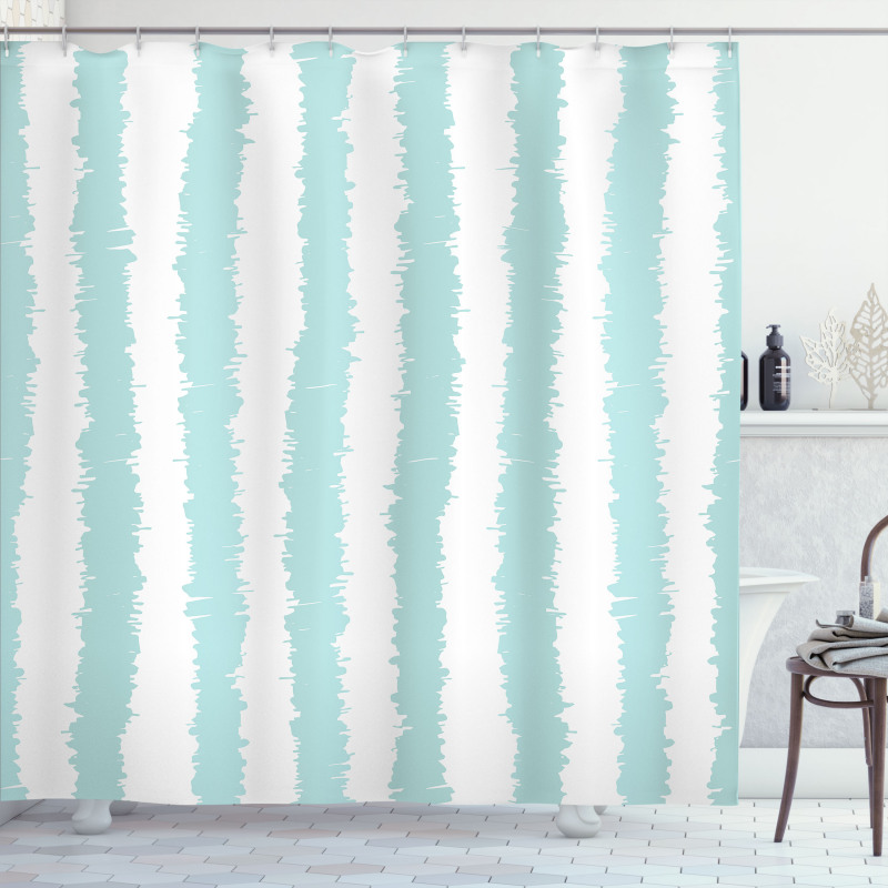 Sketchy Grunge Stripes Shower Curtain