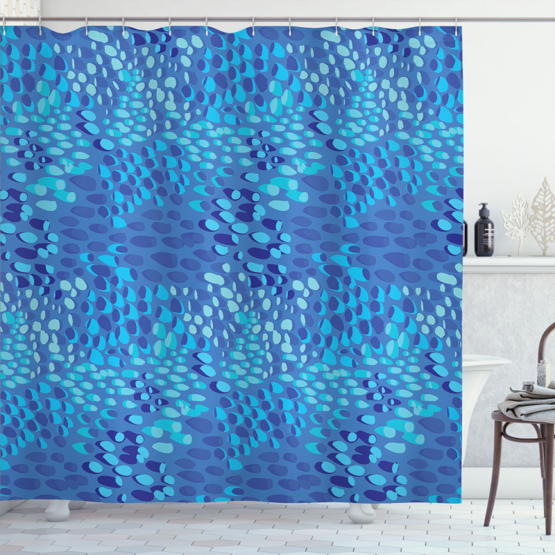 Abstract Fish Skin Scales Shower Curtain