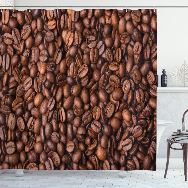 Roasted Coffee Grains Shower Curtain