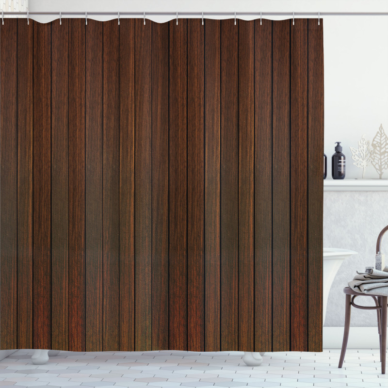 Wooden Floor Design Shower Curtain