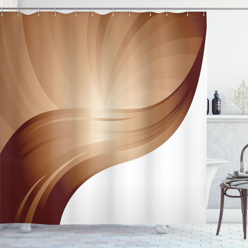 Spiraling Stripe Shower Curtain