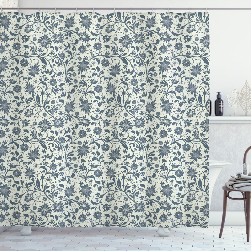Botanical Abstract Shower Curtain