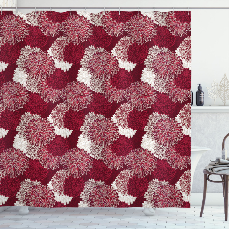 Chrysanthemums Shower Curtain