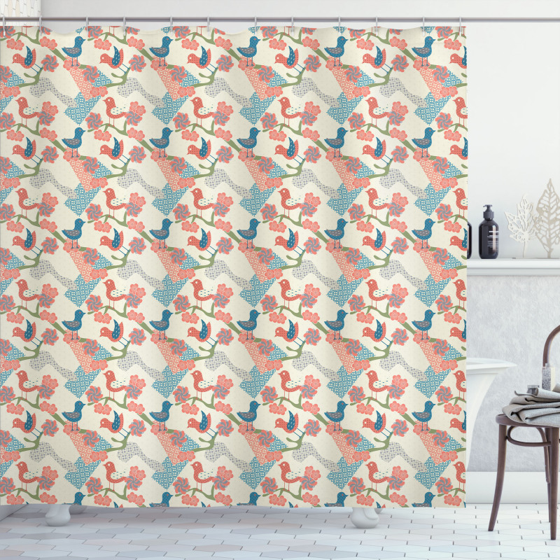 Japanese Nature Shower Curtain