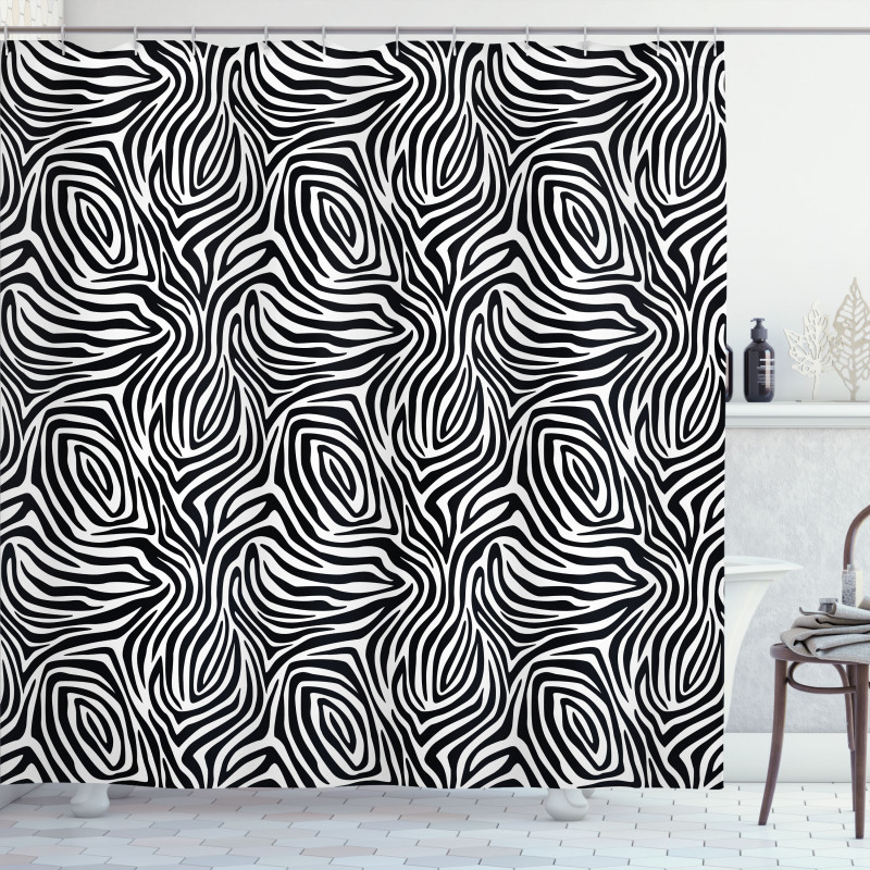 Zebra Skin Pattern Shower Curtain