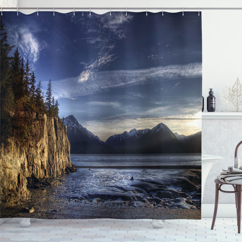 Turnagain Arm Beach Shower Curtain