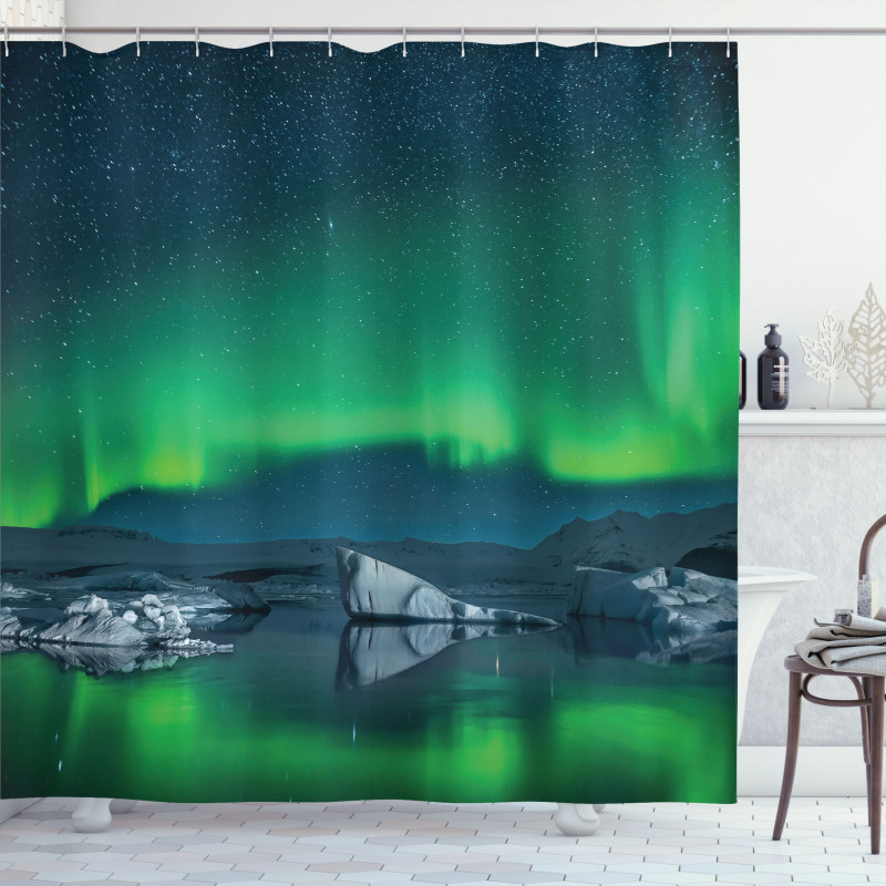 Snowy Hills of Arctic Shower Curtain