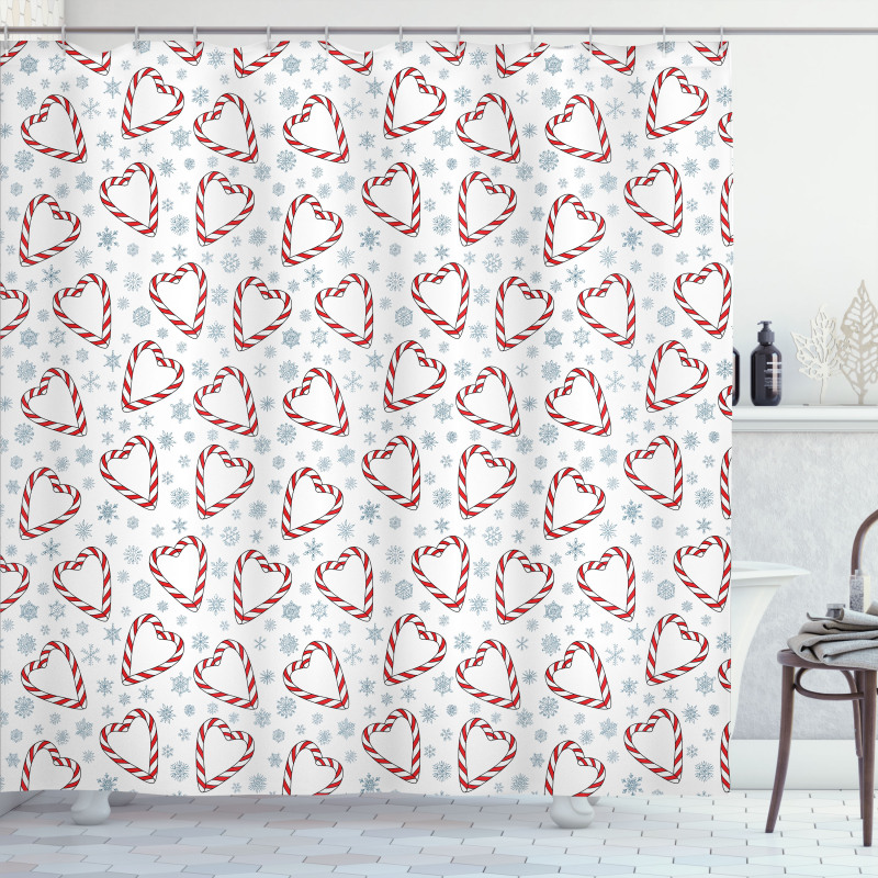 Heart Shaped Sweets Shower Curtain