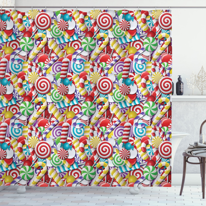 Bonbons Lollipops Shower Curtain