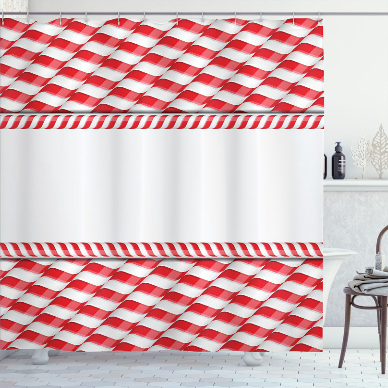 Abstract Xmas Border Shower Curtain