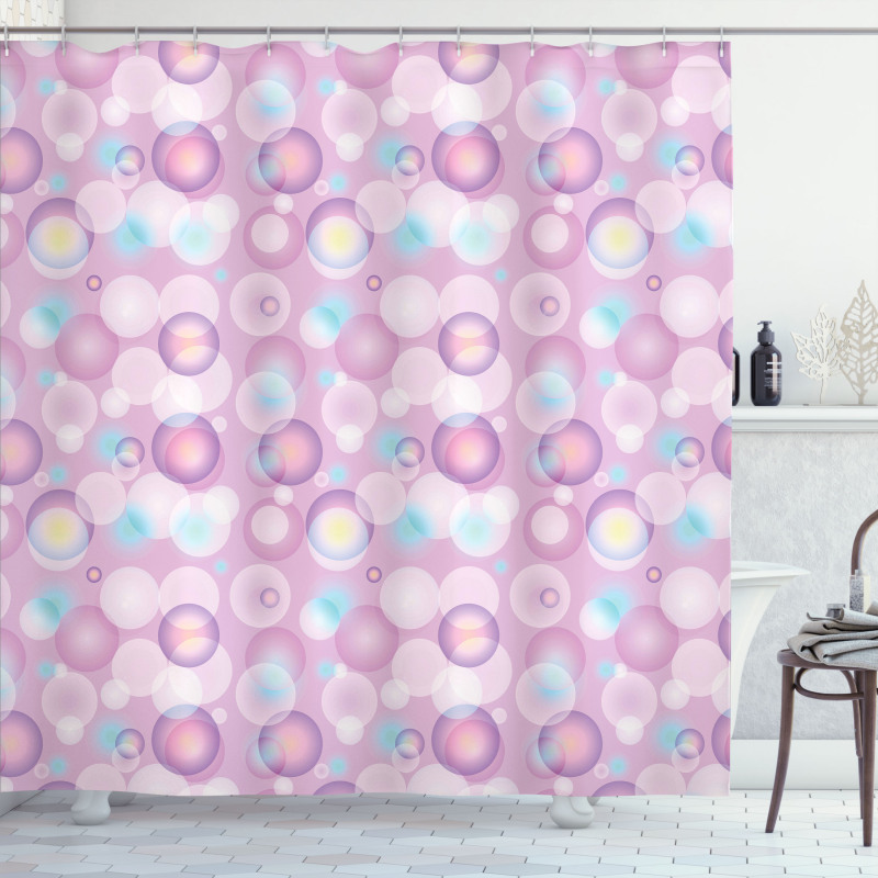 Vibrant Color Bubbles Shower Curtain