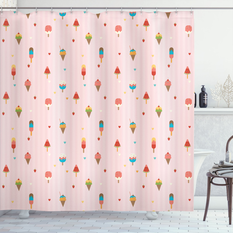 Pastel Pattern Shower Curtain