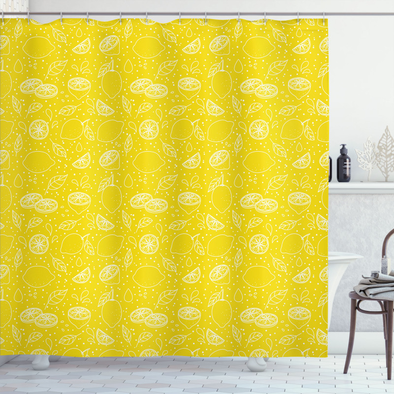 Lemon Design Shower Curtain