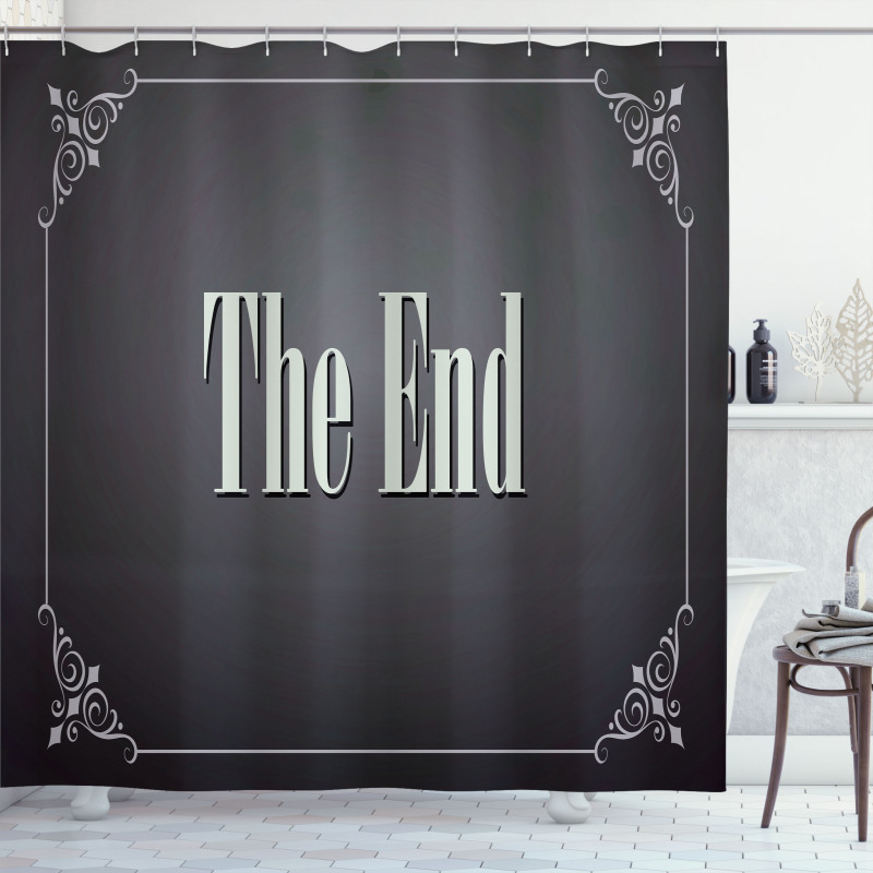 End Words Shower Curtain