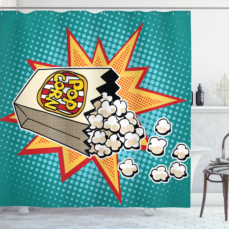 Retro Popcorn Shower Curtain