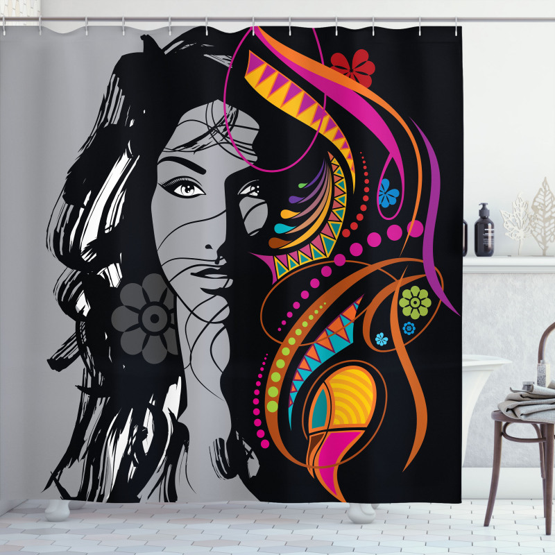 Woman Portrait Glamor Art Shower Curtain