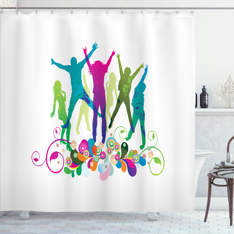 Teen Dance Floral Vivid Shower Curtain