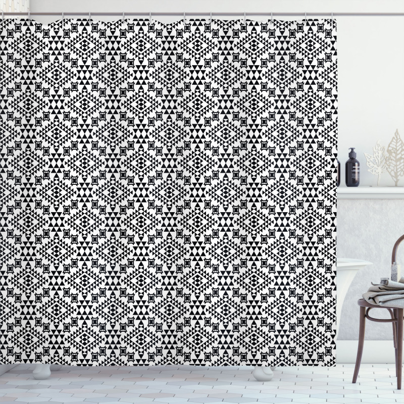 Folk Aztec Geometric Shower Curtain