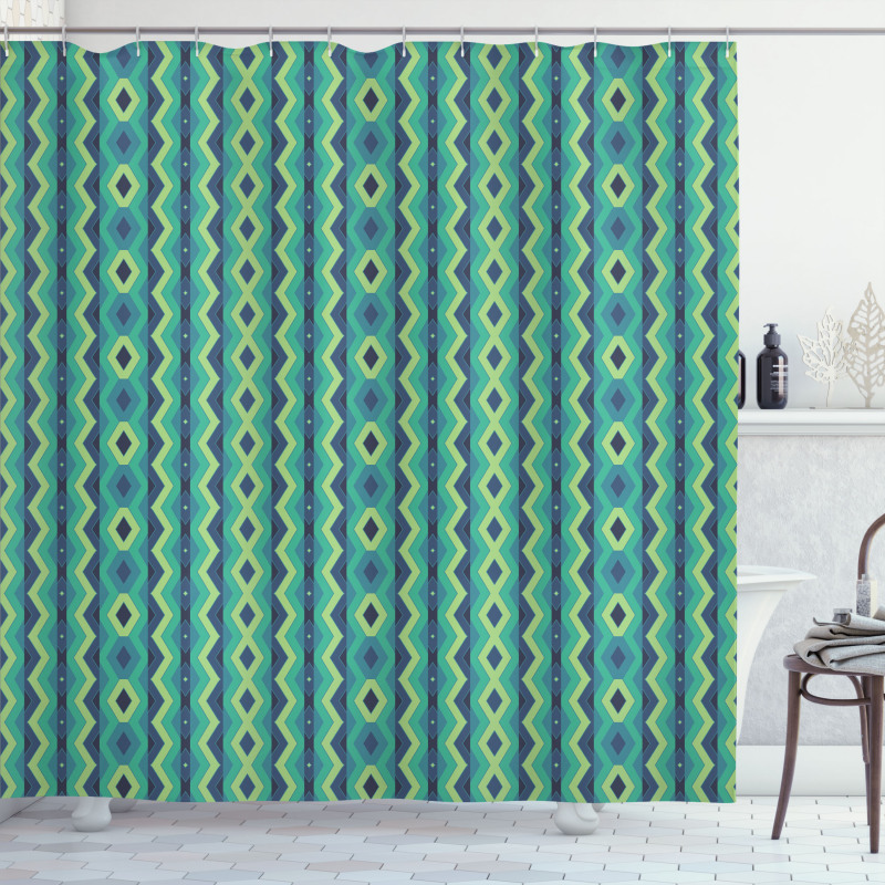 Vintage Geometrical Shower Curtain