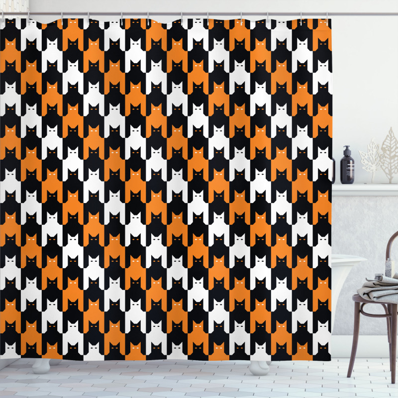 Catstooth Pattern Shower Curtain