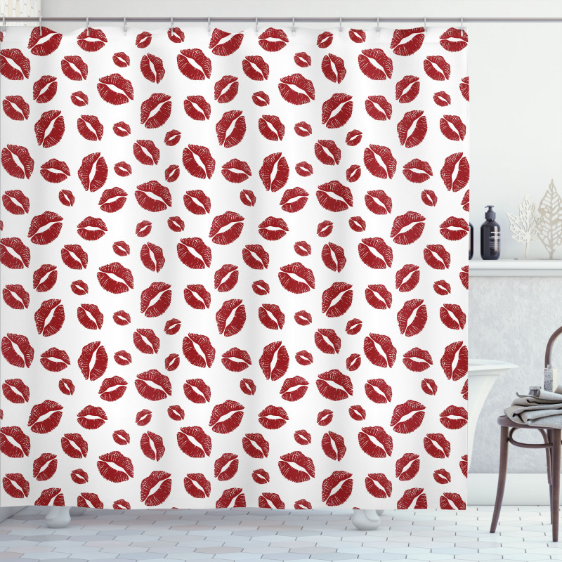 Pop Art Lipstick Stain Shower Curtain