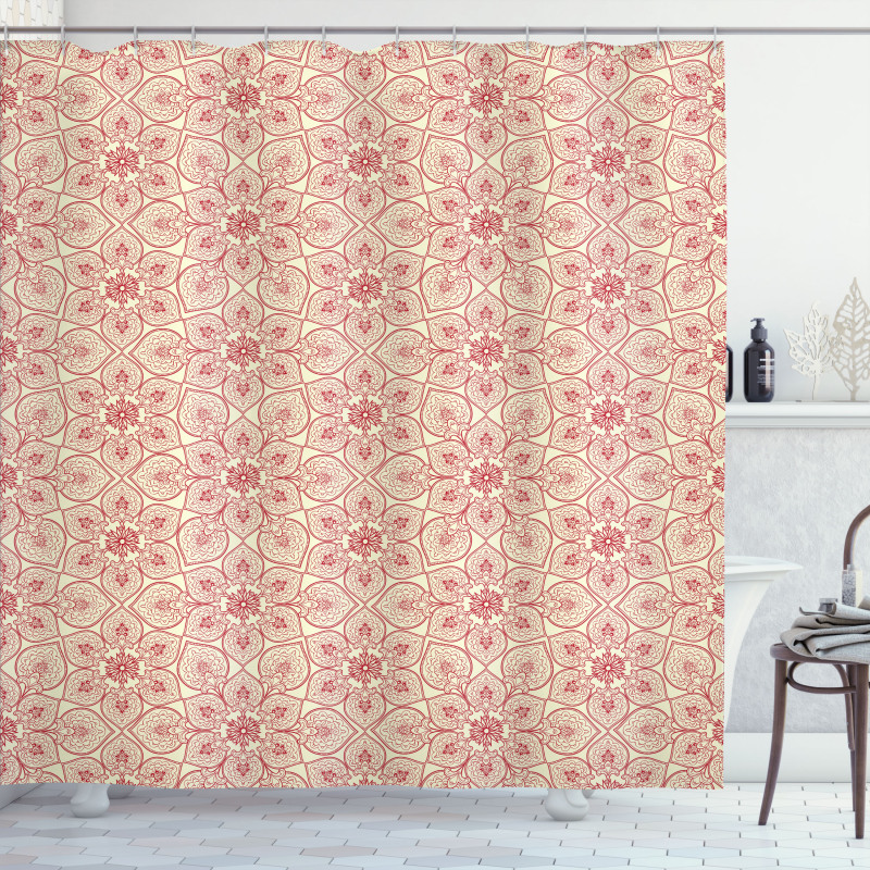 Curvy Flowers Shower Curtain