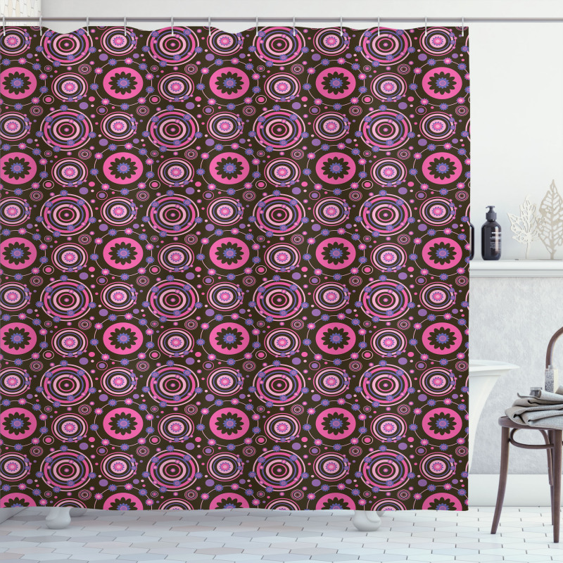 Hippie Flourishing Flowers Shower Curtain