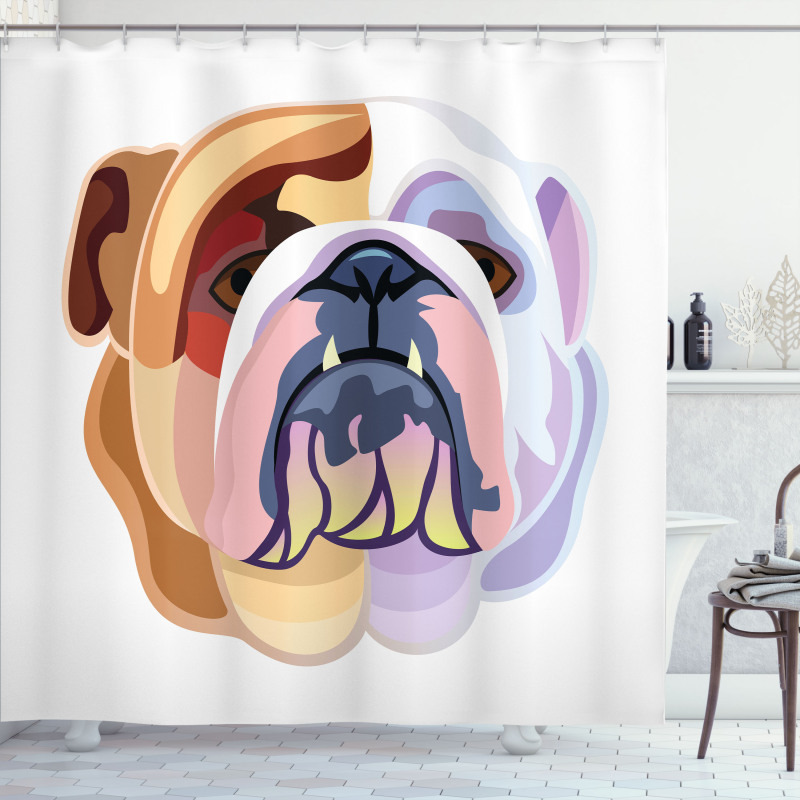 Abstract Dog Shower Curtain