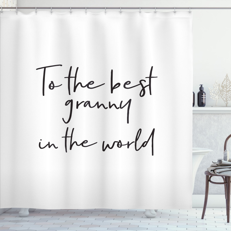 Calligraphy Letters Shower Curtain
