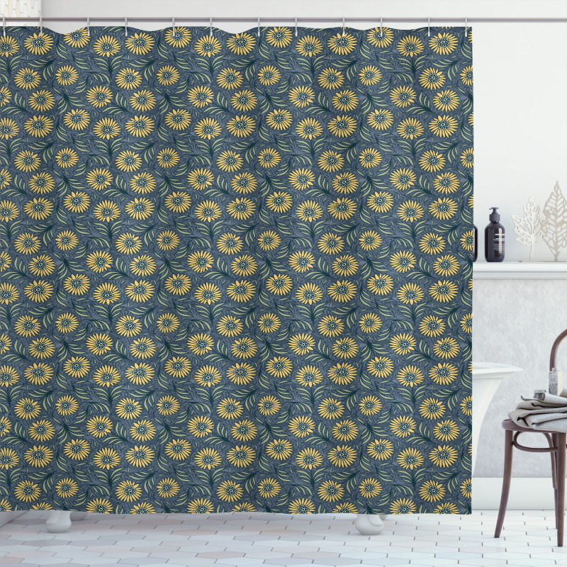 Fresh Green Foliage Leaves Shower Curtain